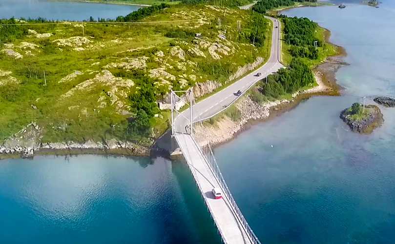 A bridge viewed from above