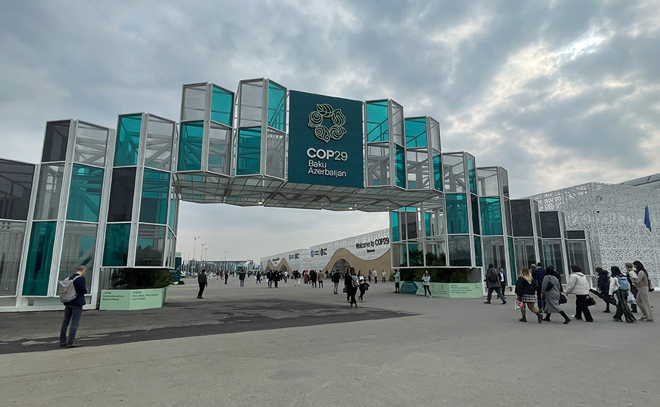 The atmosphere at the Cop29 event venue.