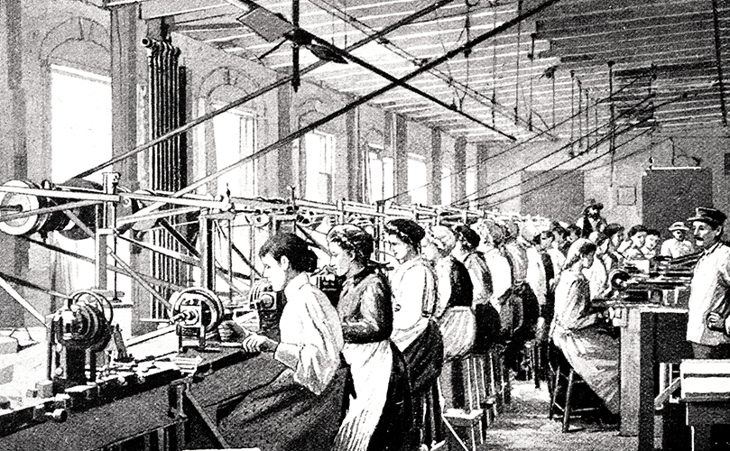 産業革命　工場で働く女性