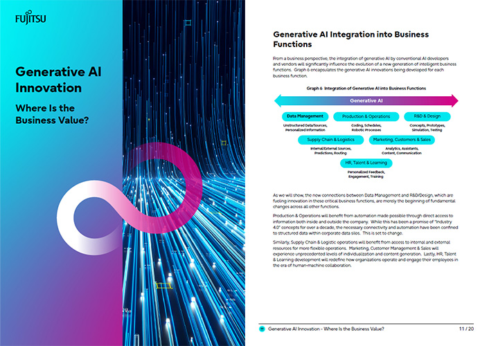 Image of report "Generative AI Innovation Where Is the Business Value?" text