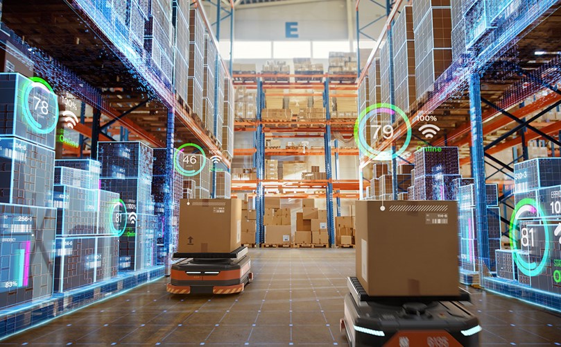 Warehouse using augmented reality, AI and interconnected devices